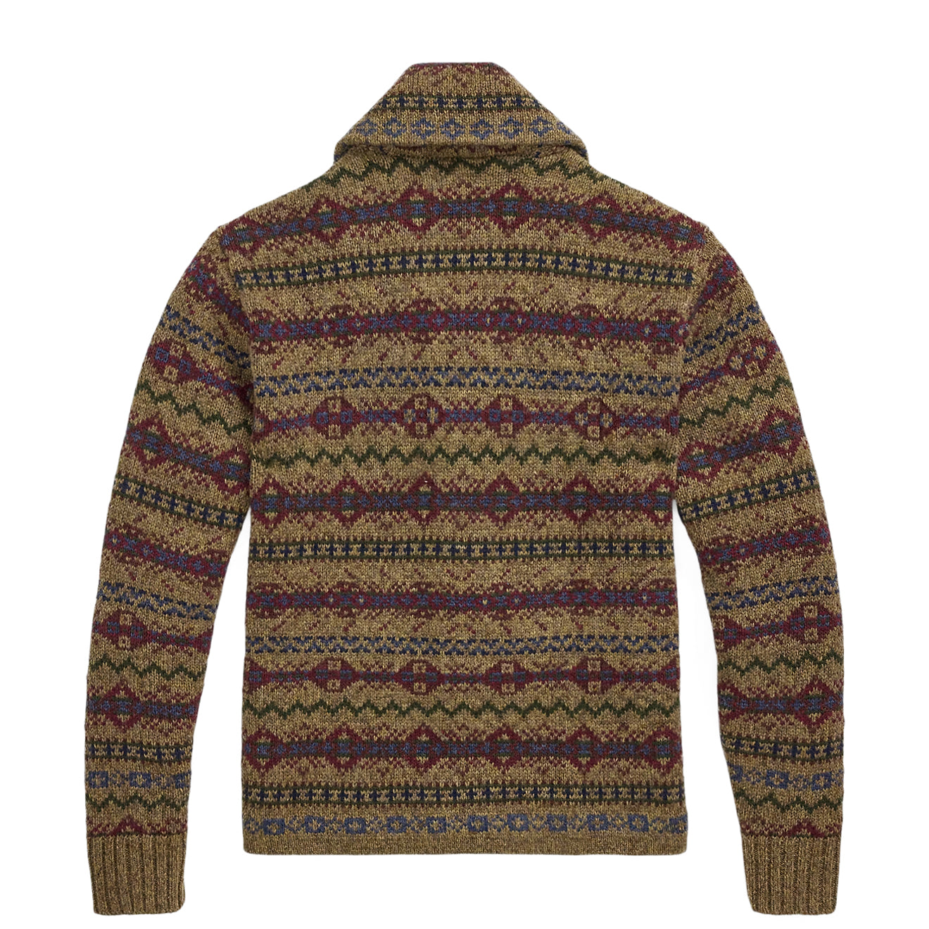 RRL By Ralph Lauren Fair Isle Wool Cardigan Loden Heather Multi
