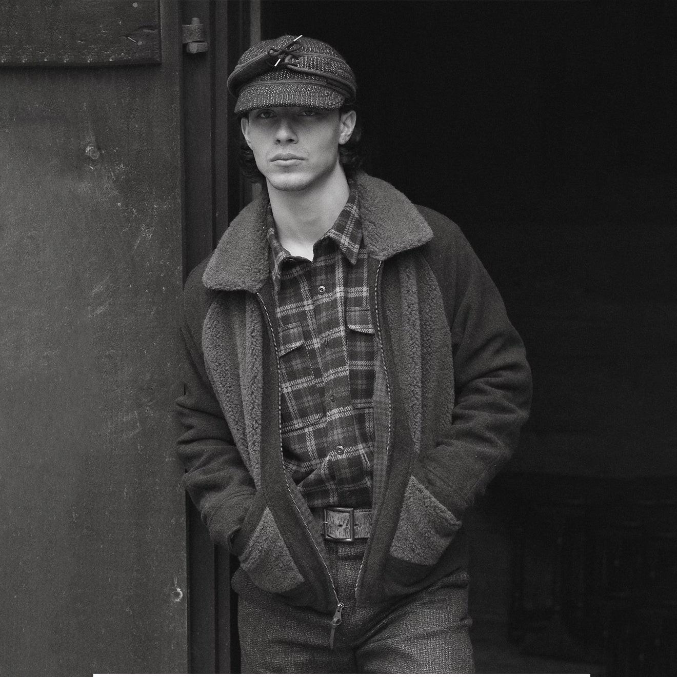 RRL By Ralph Lauren Fleece-Panelled Jacquard Jacket Brown / Multi