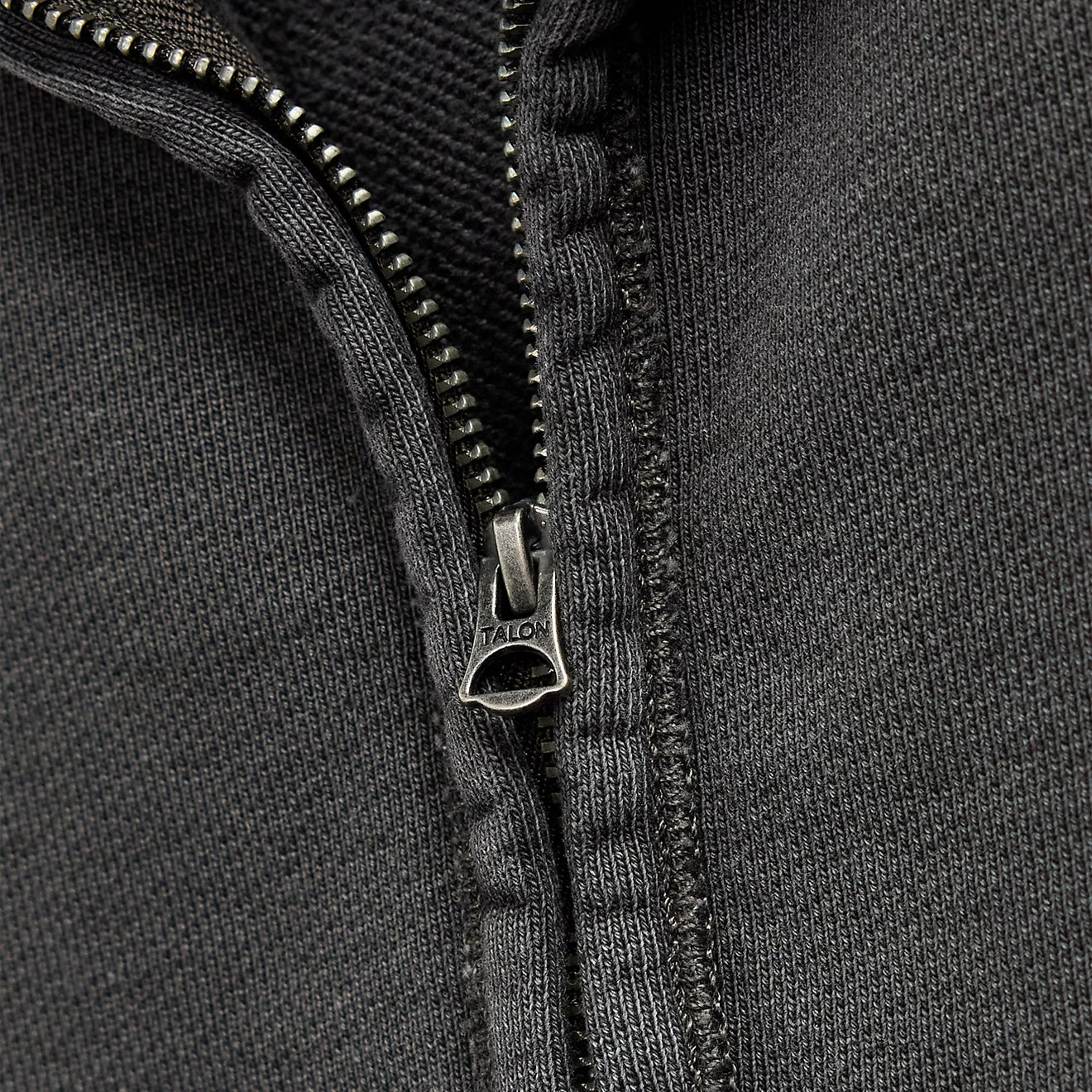RRL By Ralph Lauren French Terry Quarter Zip Faded Black