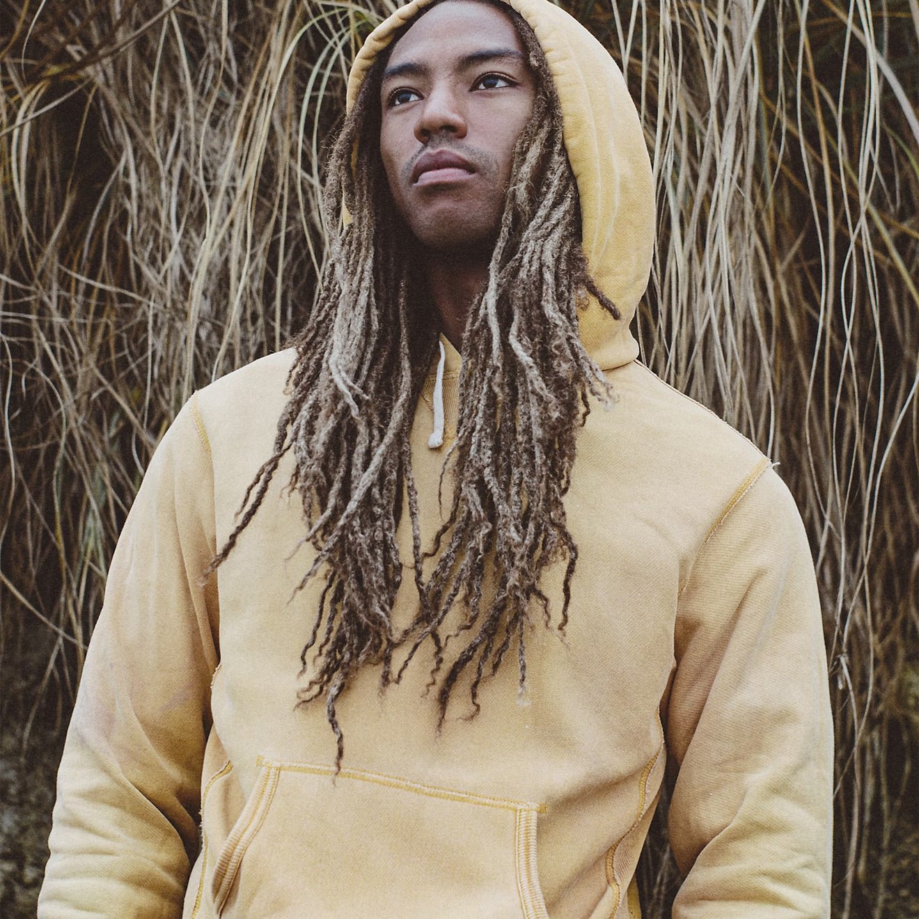 RRL By Ralph Lauren Garment-Dyed Fleece Hoodie Yellow