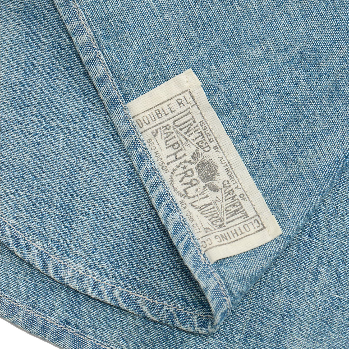 RRL By Ralph Lauren Indigo Chambray Workshirt Medium Wash