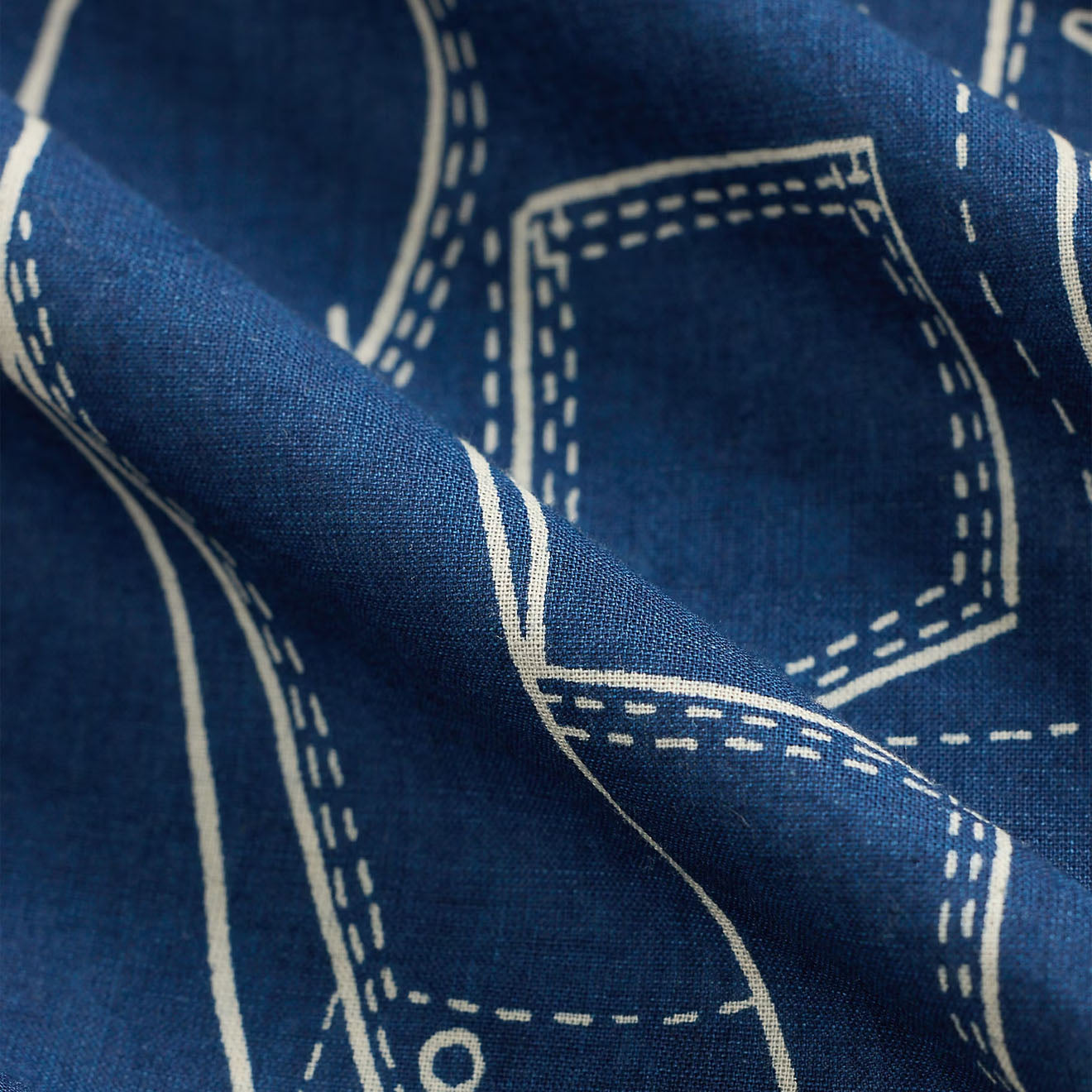 RRL By Ralph Lauren Indigo Cotton Graphic Bandanna Indigo/Cream - The Sporting Lodge