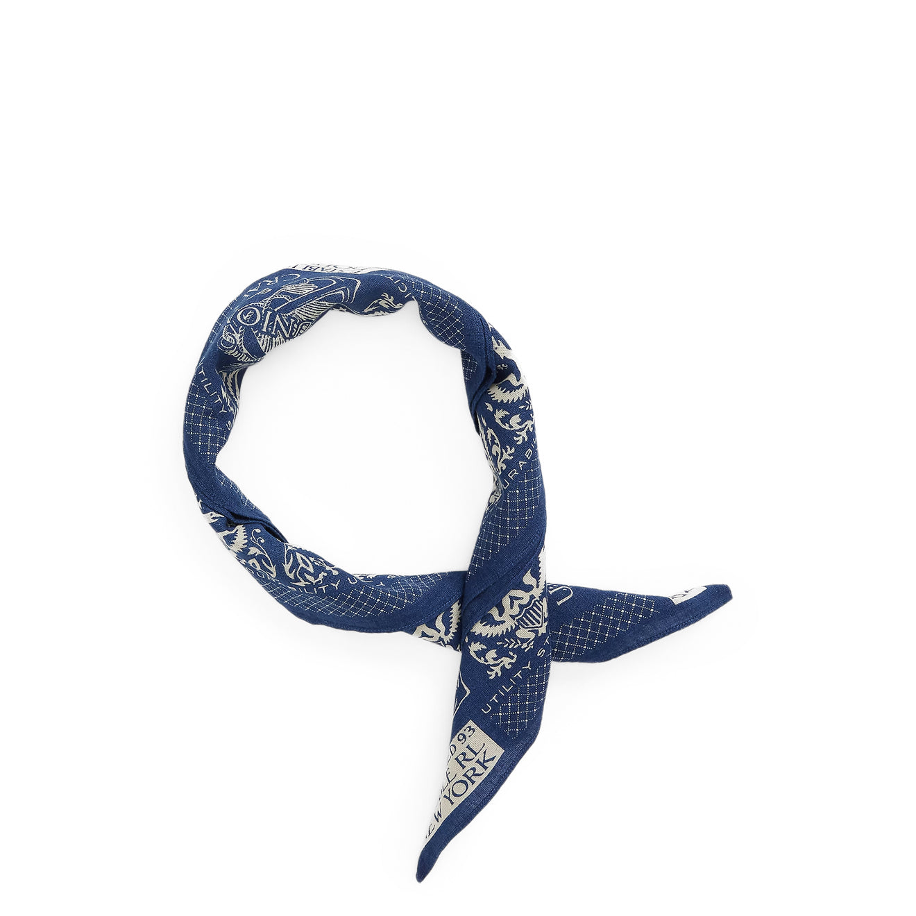 RRL By Ralph Lauren Indigo Floral-Print Cotton Bandanna Indigo / Cream