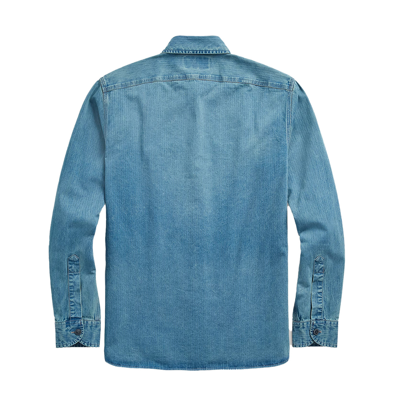 RRL By Ralph Lauren Indigo Herringbone Twill Workshirt Faded Indigo