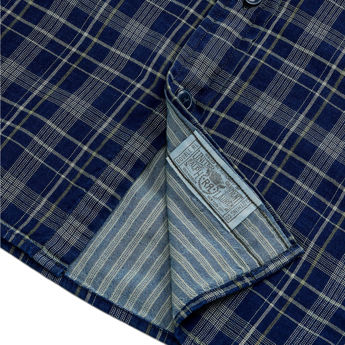 RRL By Ralph Lauren Indigo Plaid Double-Faced Workshirt Indigo Plaid/Strip - The Sporting Lodge