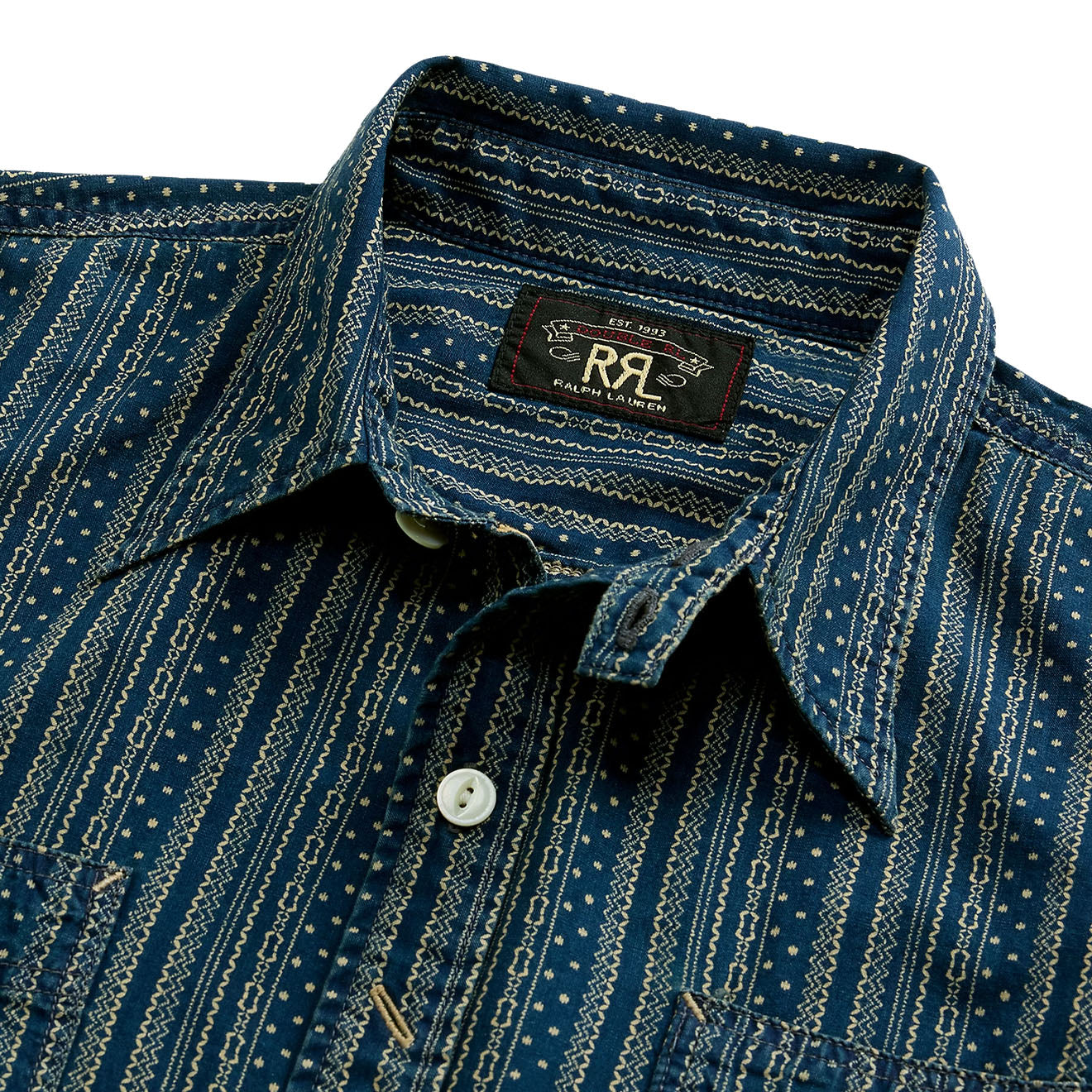 RRL By Ralph Lauren Indigo Print Workshirt Indigo - The Sporting Lodge