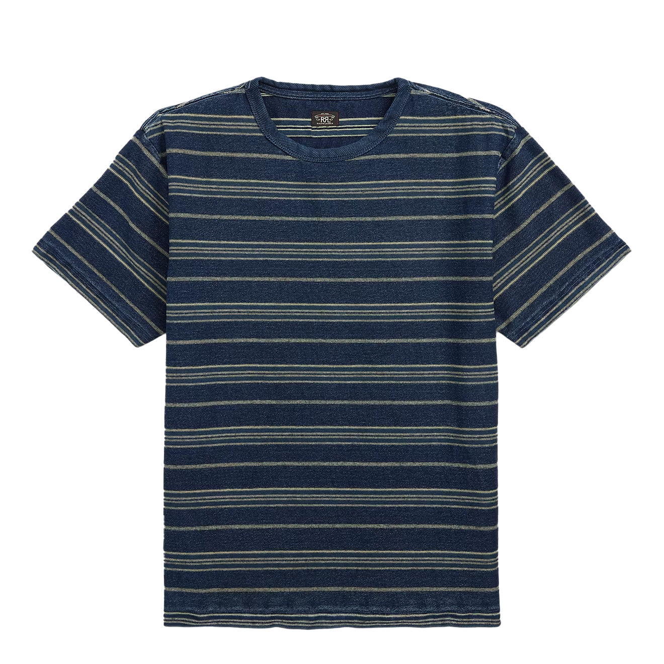RRL By Ralph Lauren Indigo Striped Jersey T Shirt Indigo / Multi