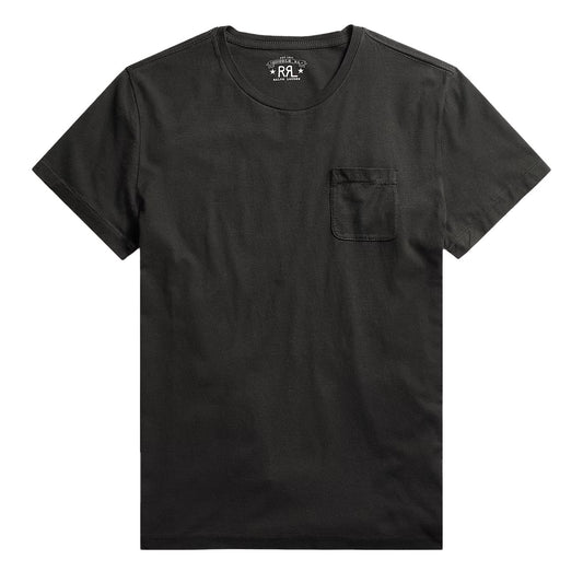 RRL By Ralph Lauren Jersey Pocket T-Shirt Faded Black Canvas - The Sporting Lodge