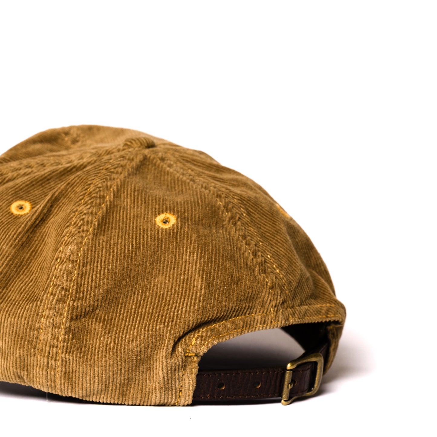 RRL By Ralph Lauren Leather-Patch Corduroy Trucker Cap Tan - The Sporting Lodge