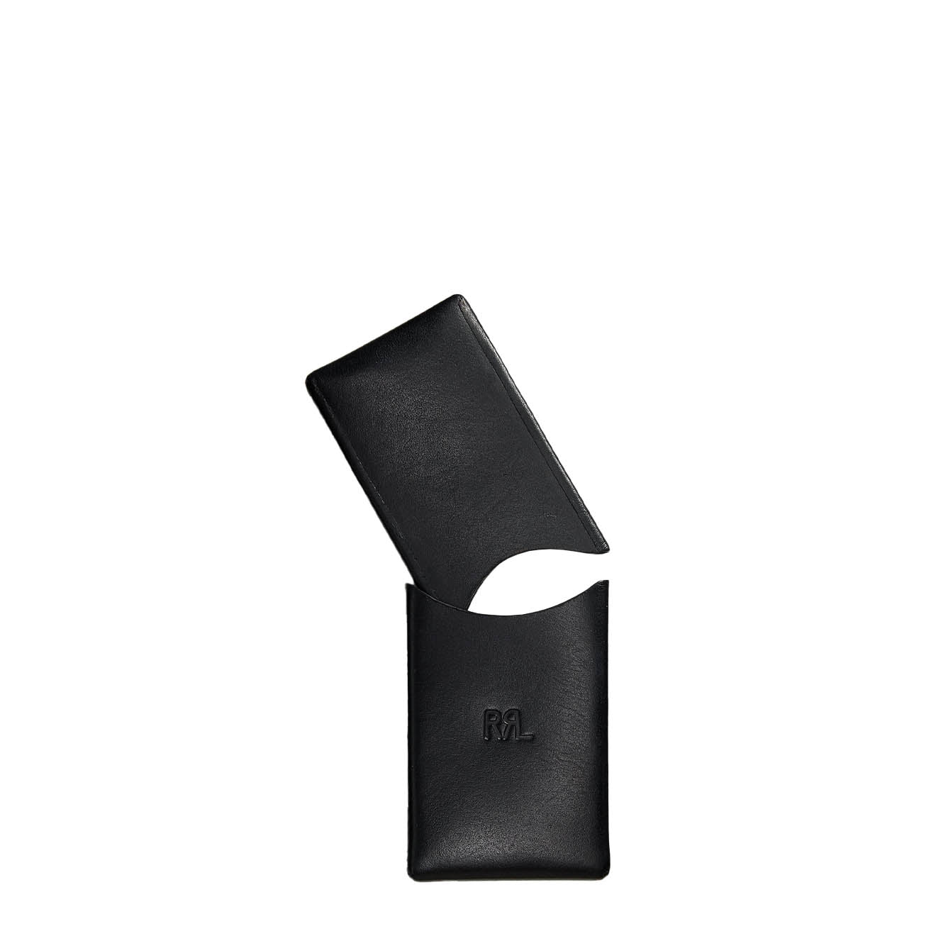 RRL By Ralph Lauren Leather Card Case Black Over Brown