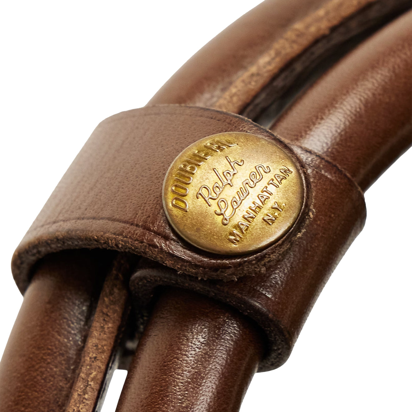 RRL By Ralph Lauren Leather Trim Oilcloth Garment Bag Small Khaki / Dark Mahogany