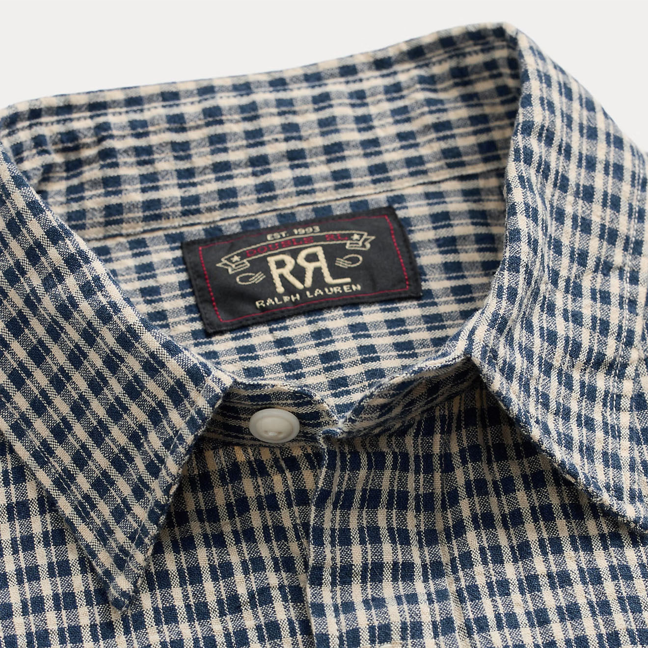 RRL By Ralph Lauren Lee S/S Short Sleeve Sport Shirt Indigo Check - The Sporting Lodge