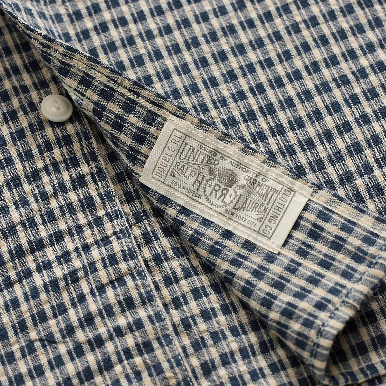 RRL By Ralph Lauren Lee S/S Short Sleeve Sport Shirt Indigo Check - The Sporting Lodge
