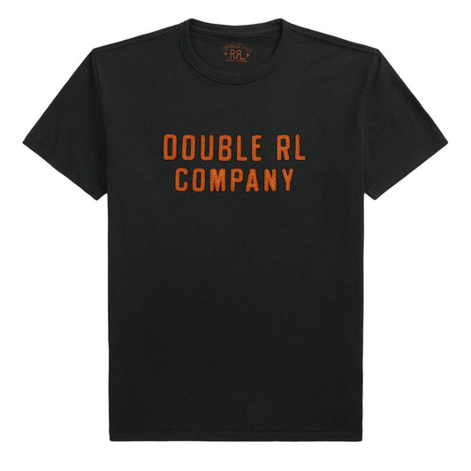 RRL By Ralph Lauren Logo Cotton-Hemp Jersey T-Shirt Faded Black Canvas - The Sporting Lodge