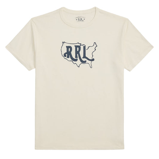 RRL By Ralph Lauren Logo Cotton-Hemp Jersey T-Shirt Warm White - The Sporting Lodge