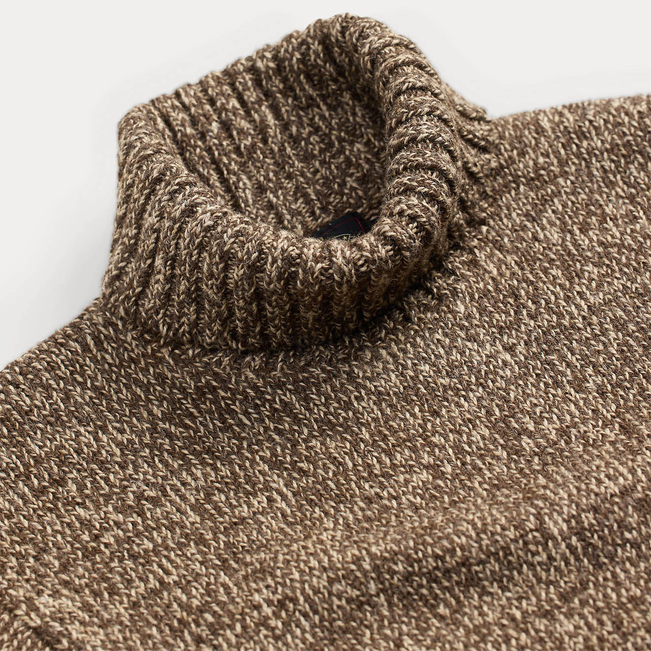 RRL By Ralph Lauren Marled Turtleneck Sweater Brown / Cream Multi
