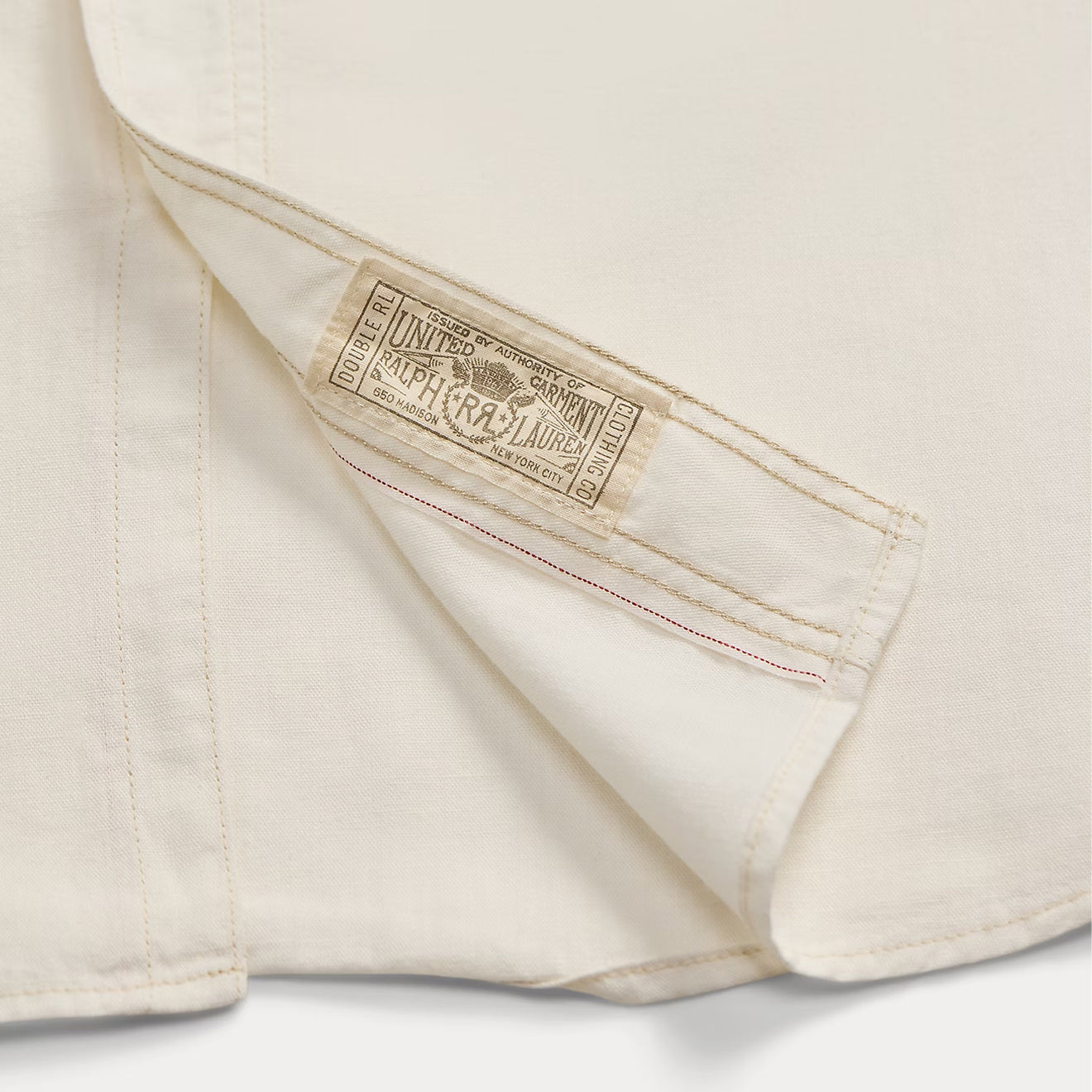 RRL By Ralph Lauren Matlock S/S Short Sleeve Sport Shirt Natural / Off-White - The Sporting Lodge