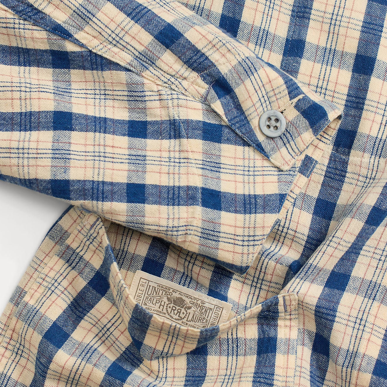 RRL By Ralph Lauren Norfolk Long Sleeve Sport Shirt Indigo Plaid Multi - The Sporting Lodge