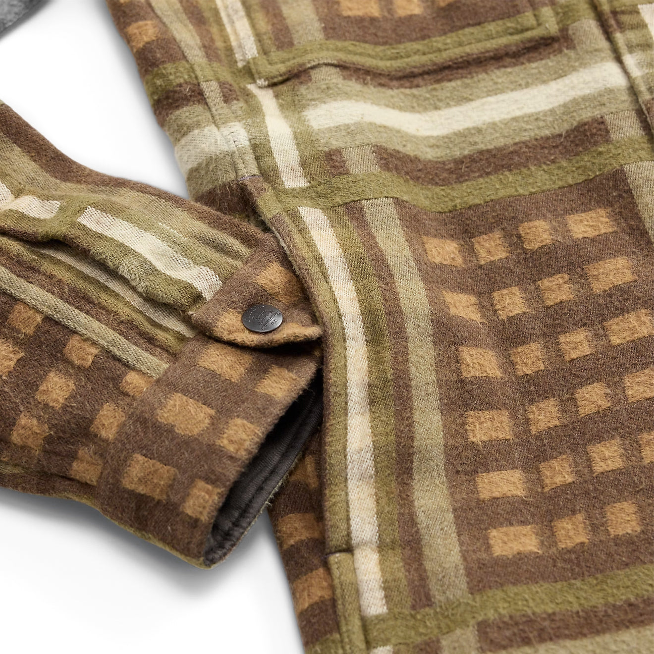 RRL By Ralph Lauren Patterned Jacquard Overshirt Brown Multi