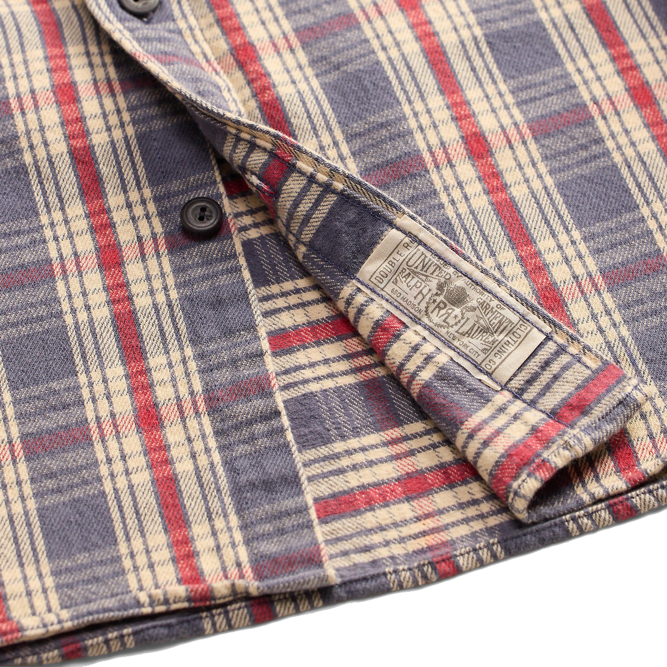 RRL By Ralph Lauren Plaid Twill Workshirt Blue / Cream / Red - The Sporting Lodge