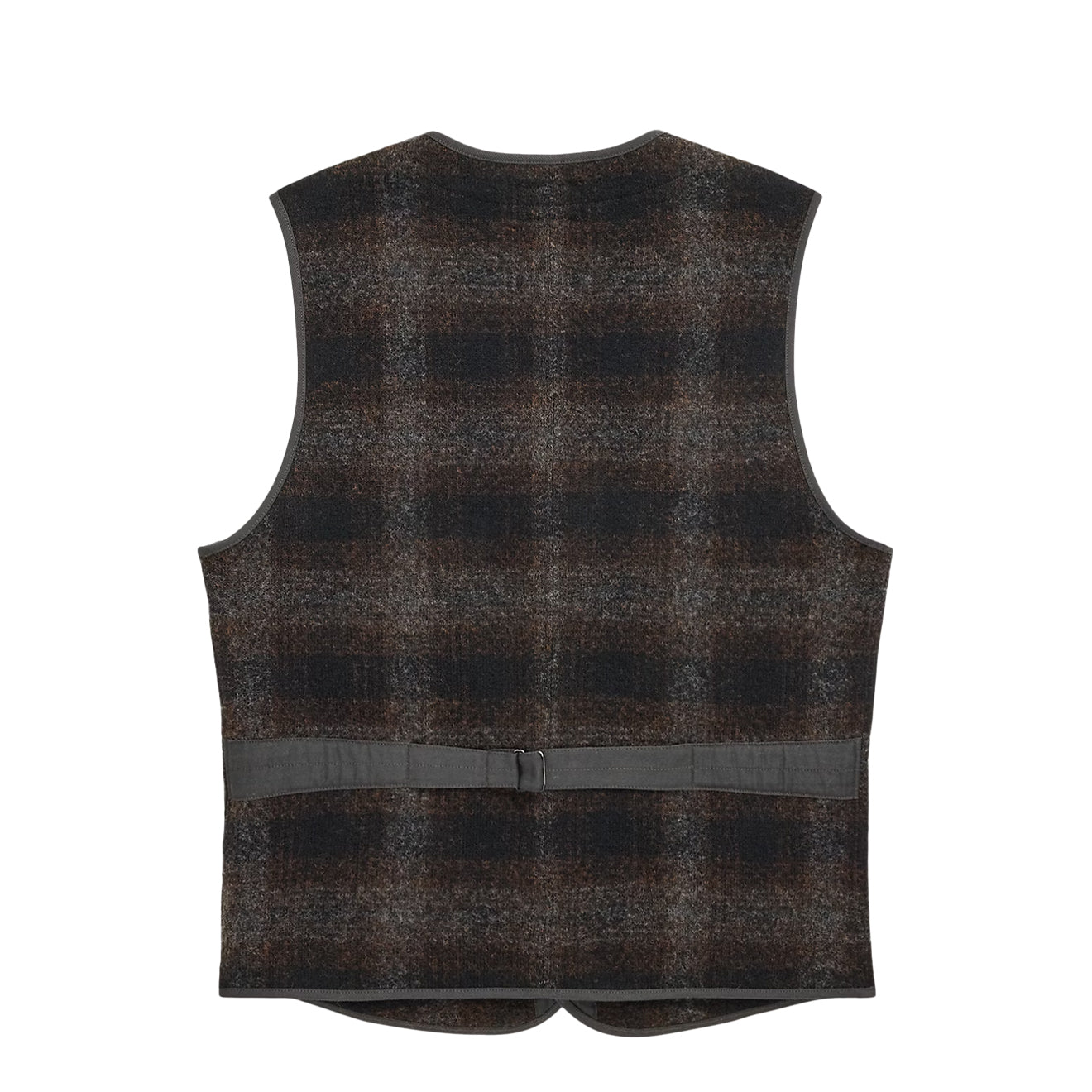RRL By Ralph Lauren Plaid Wool-Cotton Waistcoat Brown / Multi