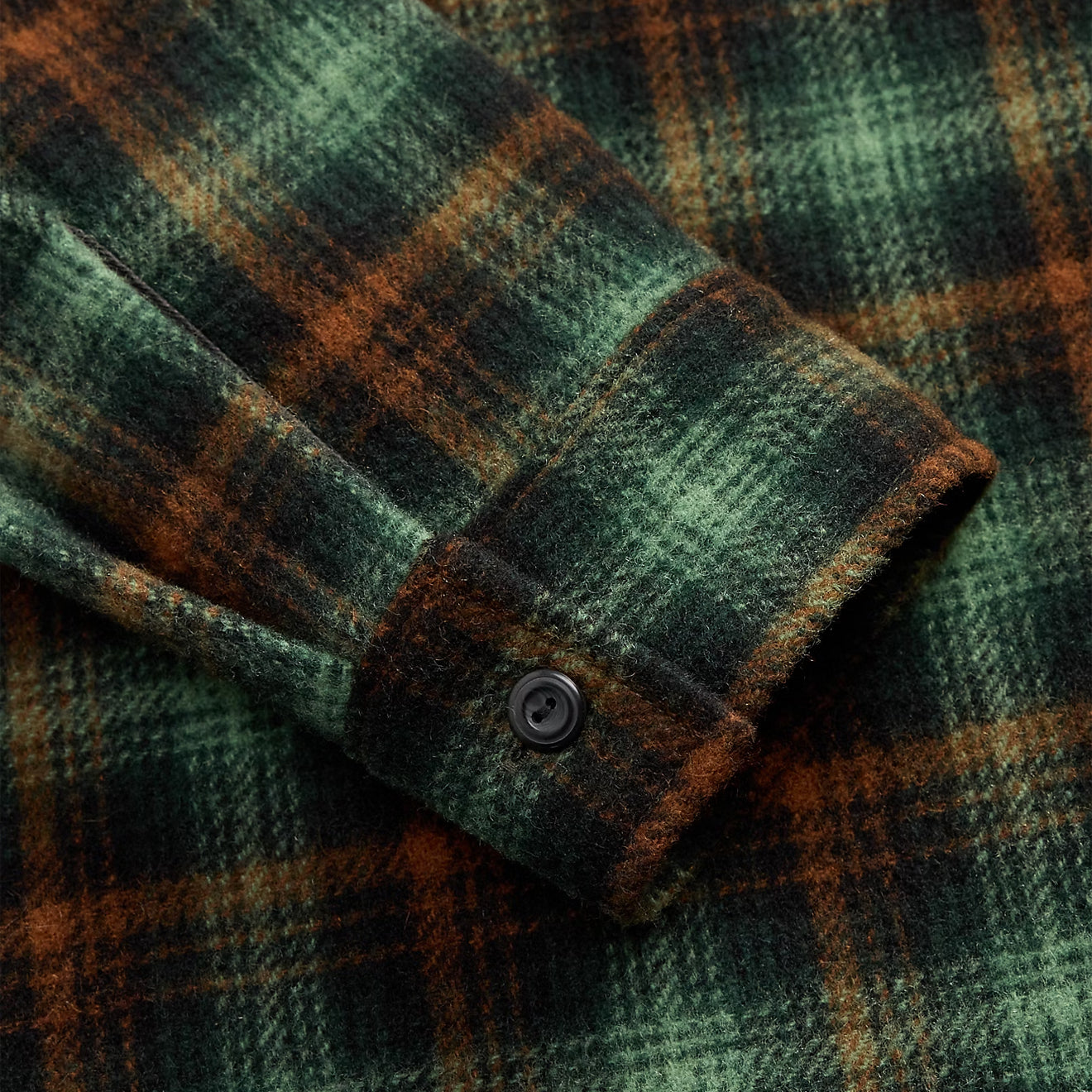 RRL By Ralph Lauren Plaid Wool Twill Overshirt Rl-772 Green Multi