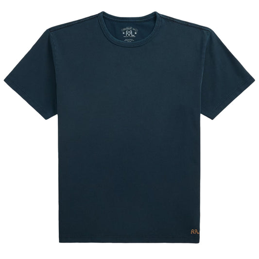 RRL By Ralph Lauren Relaxed Fit Heavyweight Jersey T-Shirt Dark Navy - The Sporting Lodge