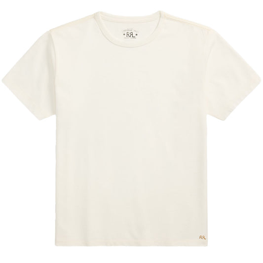 RRL By Ralph Lauren Relaxed Fit Heavyweight Jersey T-Shirt Warm White - The Sporting Lodge