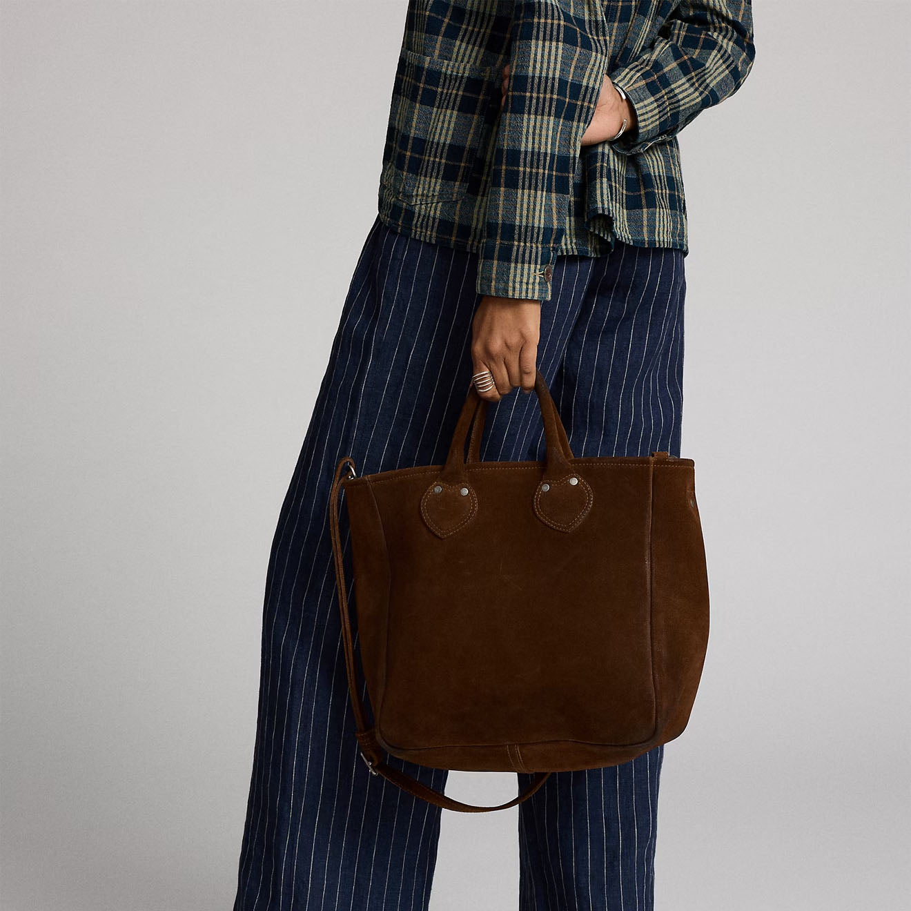 RRL By Ralph Lauren Roughout Suede Tote Brown - The Sporting Lodge