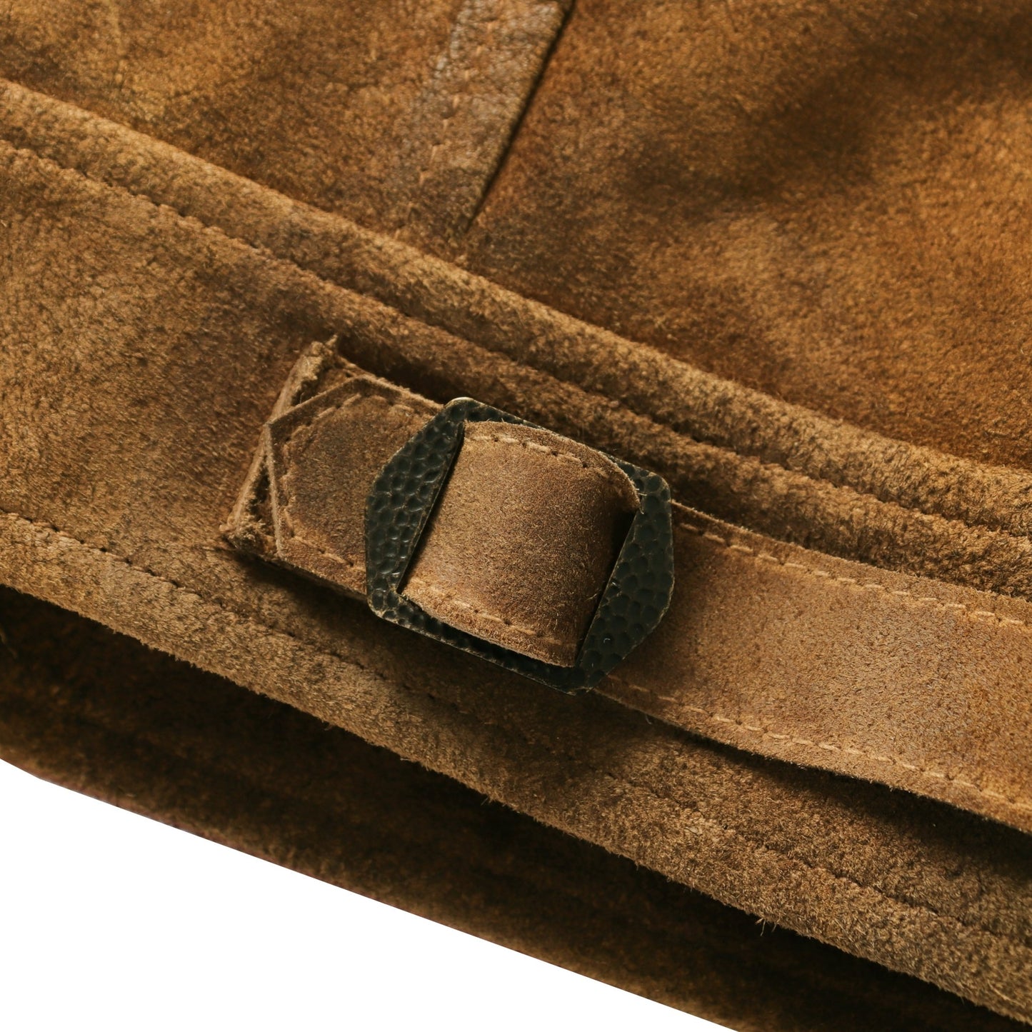 RRL By Ralph Lauren Shearling-Panelled Roughout Suede Jacket Vintage Brown