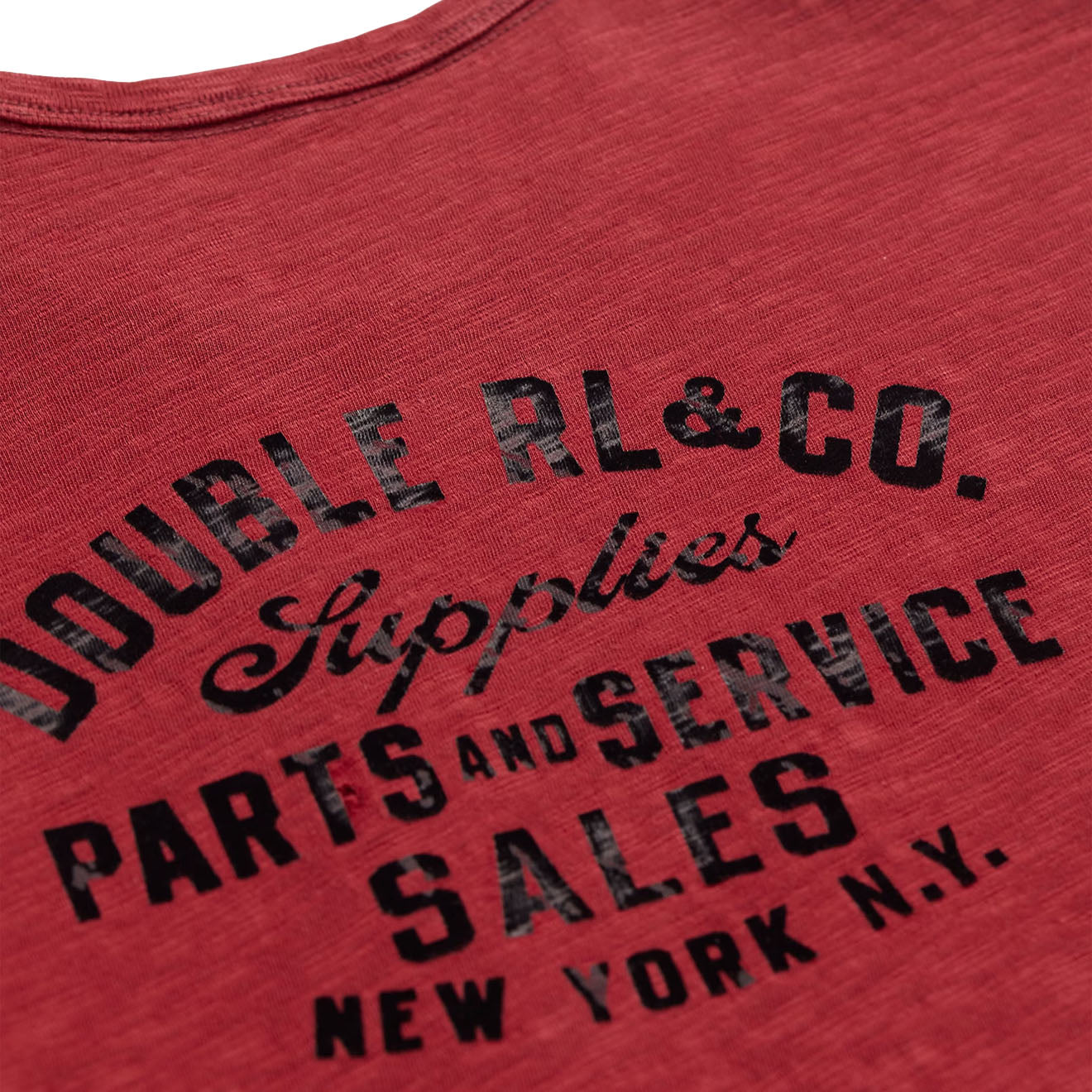 RRL By Ralph Lauren Slub Jersey Graphic T-Shirt Burgundy - The Sporting Lodge