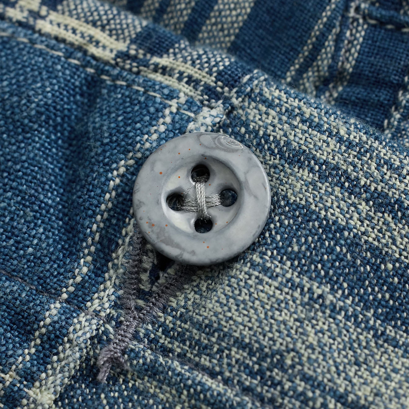 RRL By Ralph Lauren Stratford Flat Front Indigo / Creme Multi - The Sporting Lodge