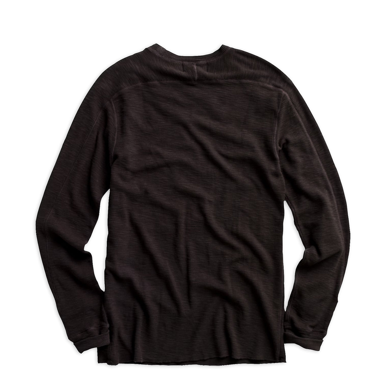 RRL By Ralph Lauren Waffle-Knit Crewneck Faded Black Canvas - The Sporting Lodge