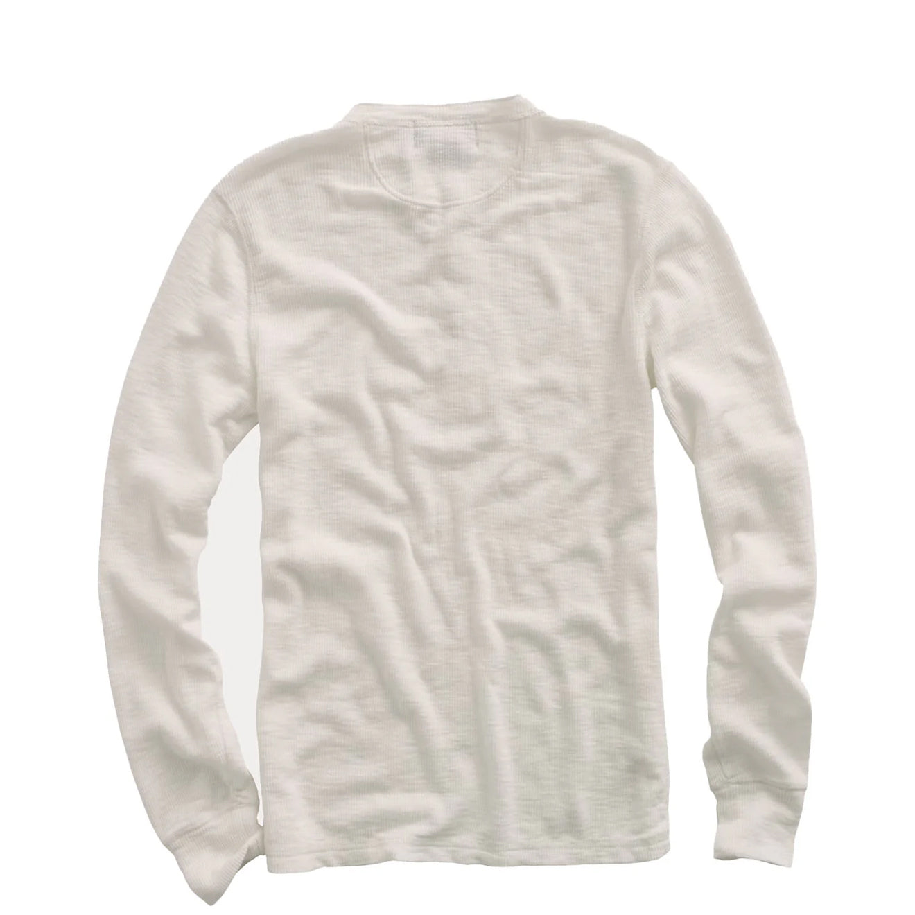 RRL By Ralph Lauren Waffle-Knit Henley Shirt Paper White
