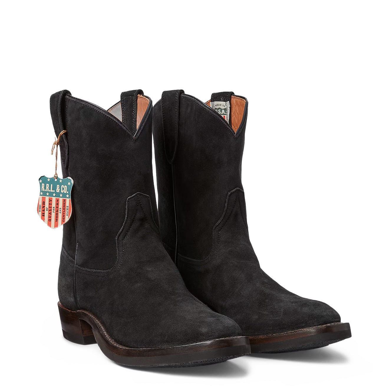 RRL By Ralph Lauren Walker Boot Boots Tall Boot Black - The Sporting Lodge