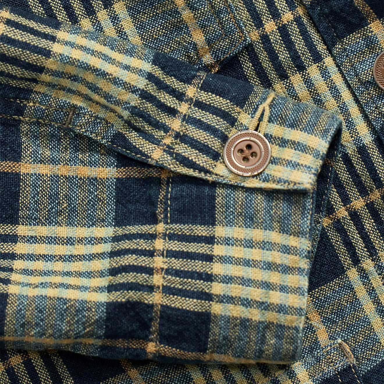 RRL By Ralph Lauren Womens Teagan L/S Shirt Indigo / Tan - The Sporting Lodge