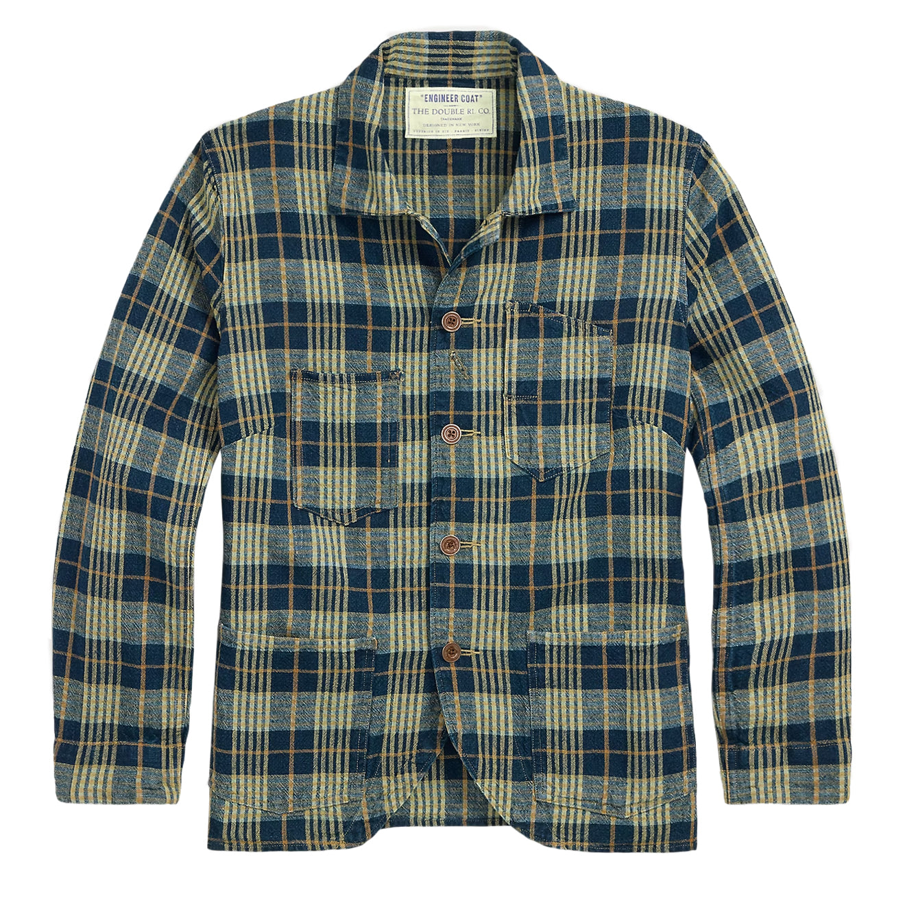 RRL By Ralph Lauren Womens Teagan L/S Shirt Indigo / Tan - The Sporting Lodge