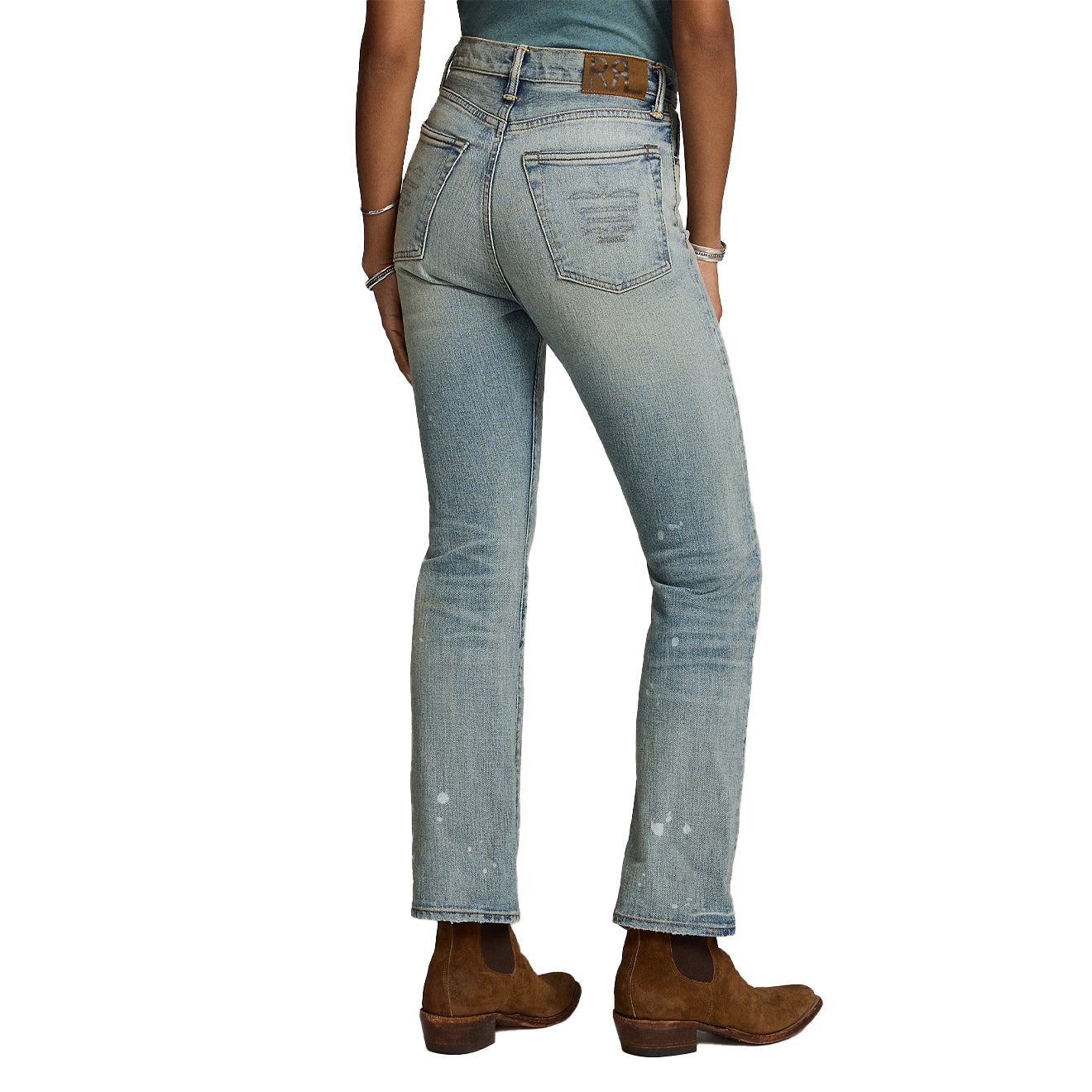 RRL By Ralph Lauren Womens Vintage Boot Leg Stretch Jean Camden Wash