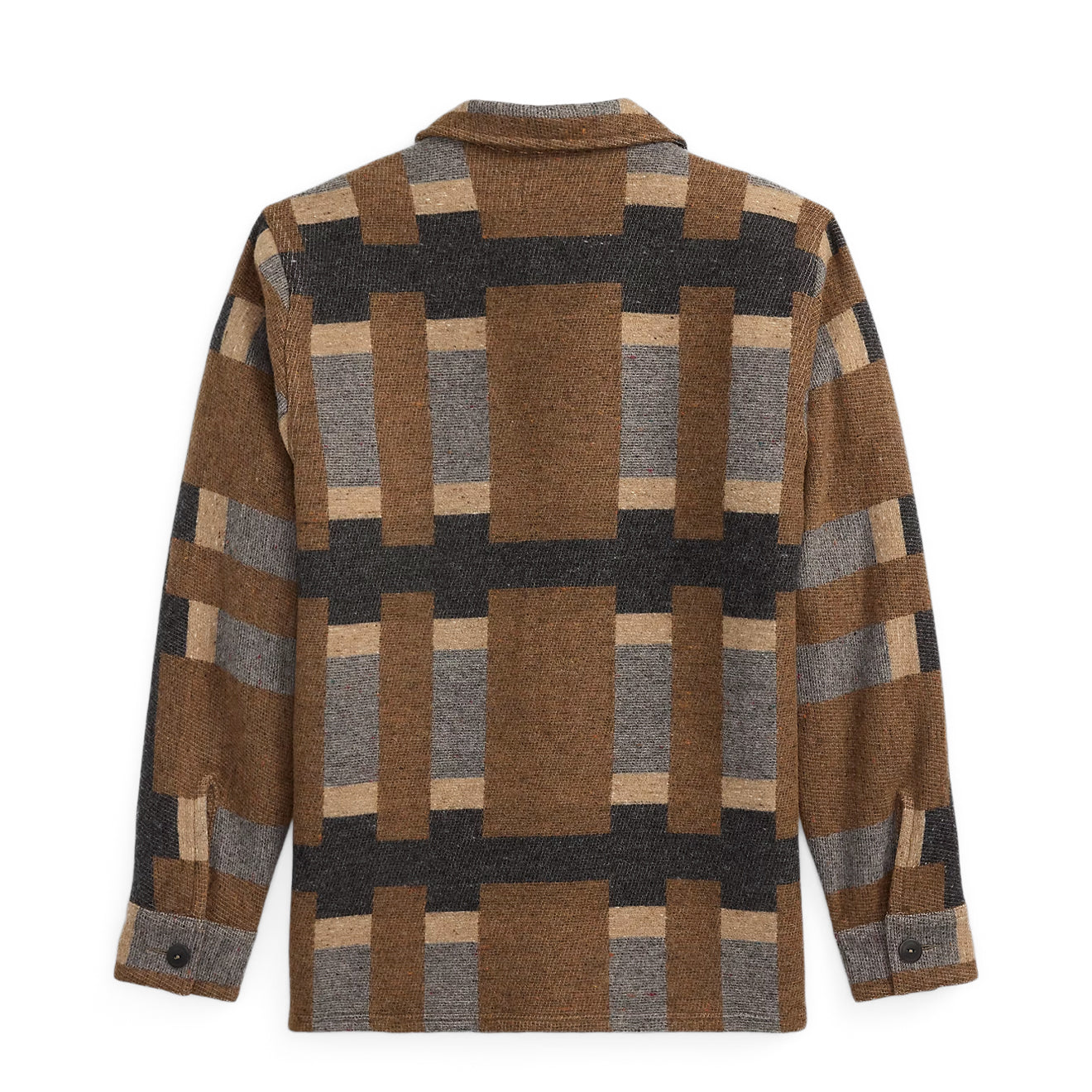 RRL By Ralph Lauren Wool Blend Jacquard Shirt Blue Multi