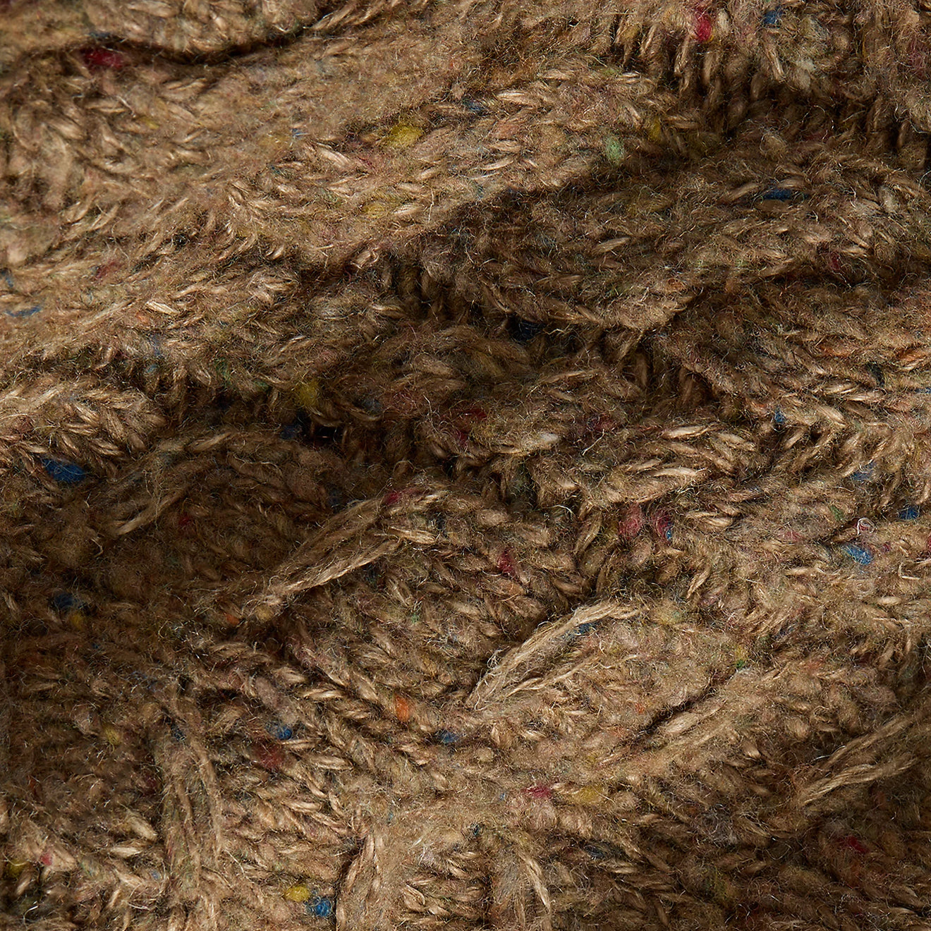RRL by Ralph Lauren Aran-Knit Shawl-Collar Jumper Brown Heather - The Sporting Lodge