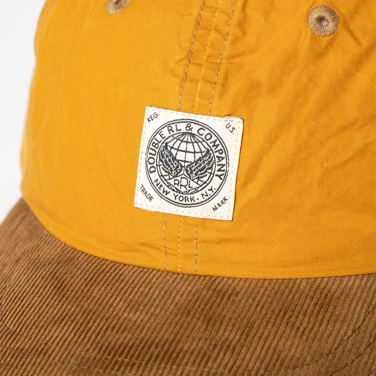 RRL by Ralph Lauren Corduroy-Bill Oilcloth Ball Cap Antique Gold - The Sporting Lodge