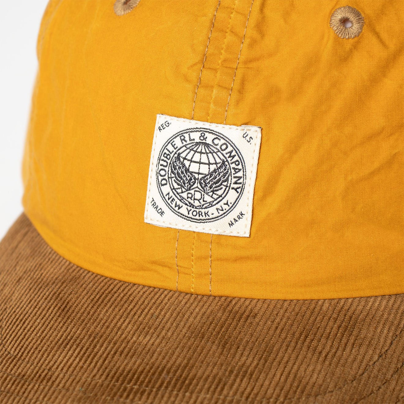RRL by Ralph Lauren Corduroy - Bill Oilcloth Ball Cap Antique Gold - The Sporting Lodge