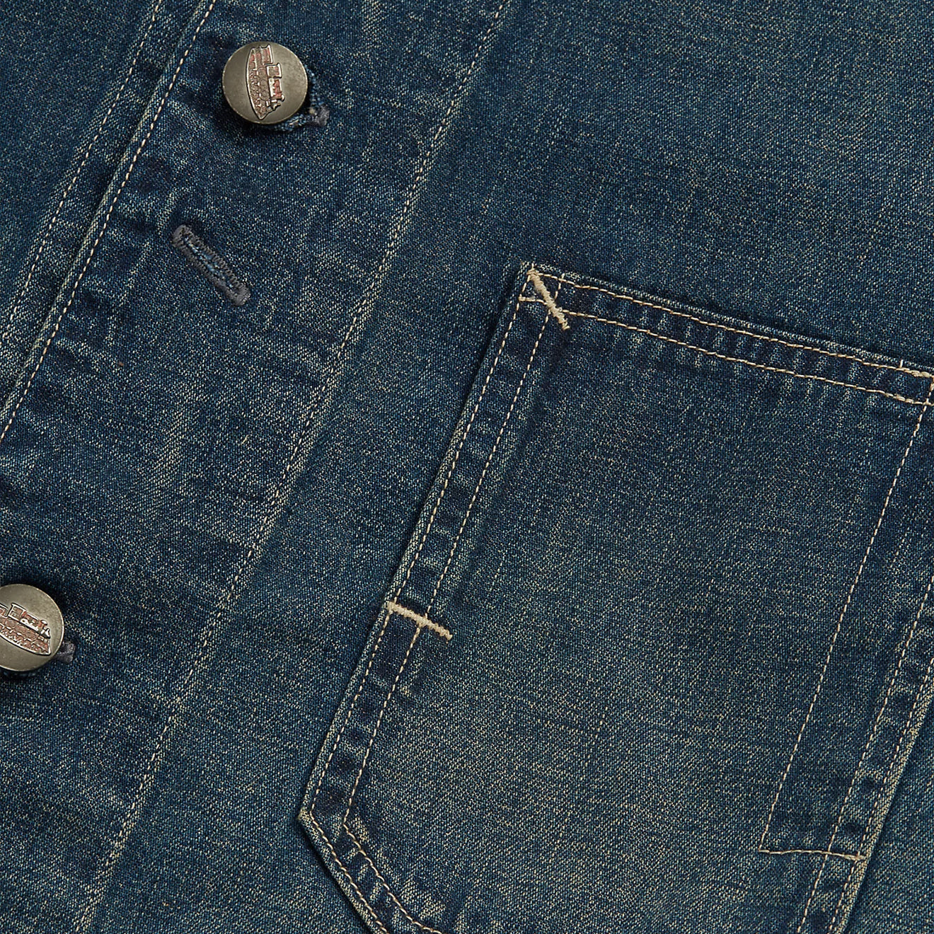 RRL by Ralph Lauren Cotton-Linen Denim Engineer Jacket Torrington Wash - The Sporting Lodge