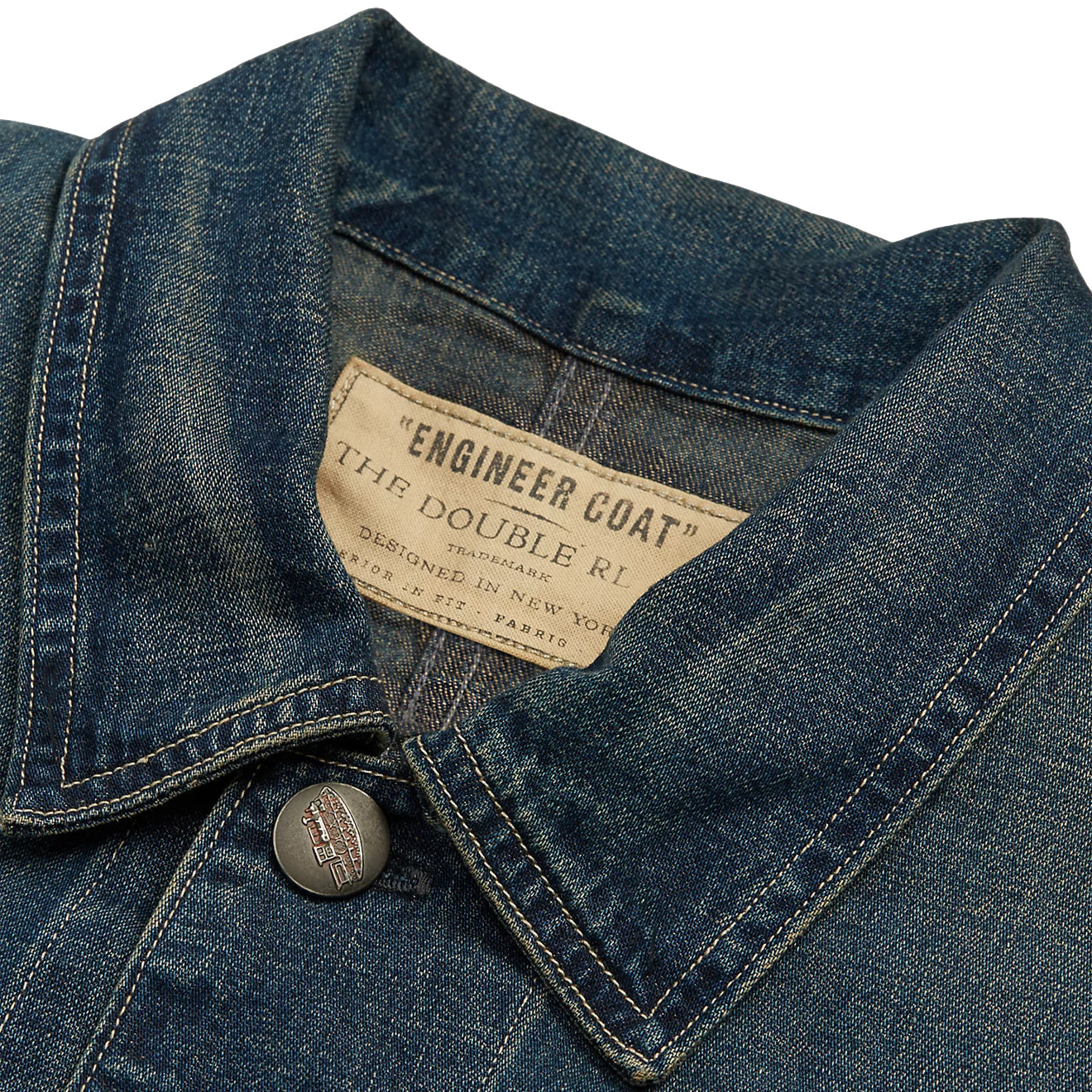 RRL by Ralph Lauren Cotton-Linen Denim Engineer Jacket Torrington Wash - The Sporting Lodge