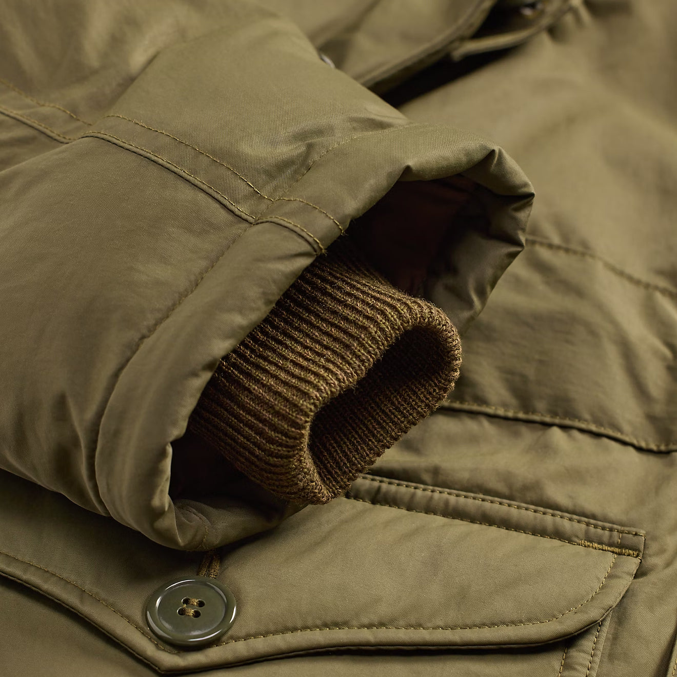 RRL by Ralph Lauren Faux-Fur-Trim Parka Vintage Olive