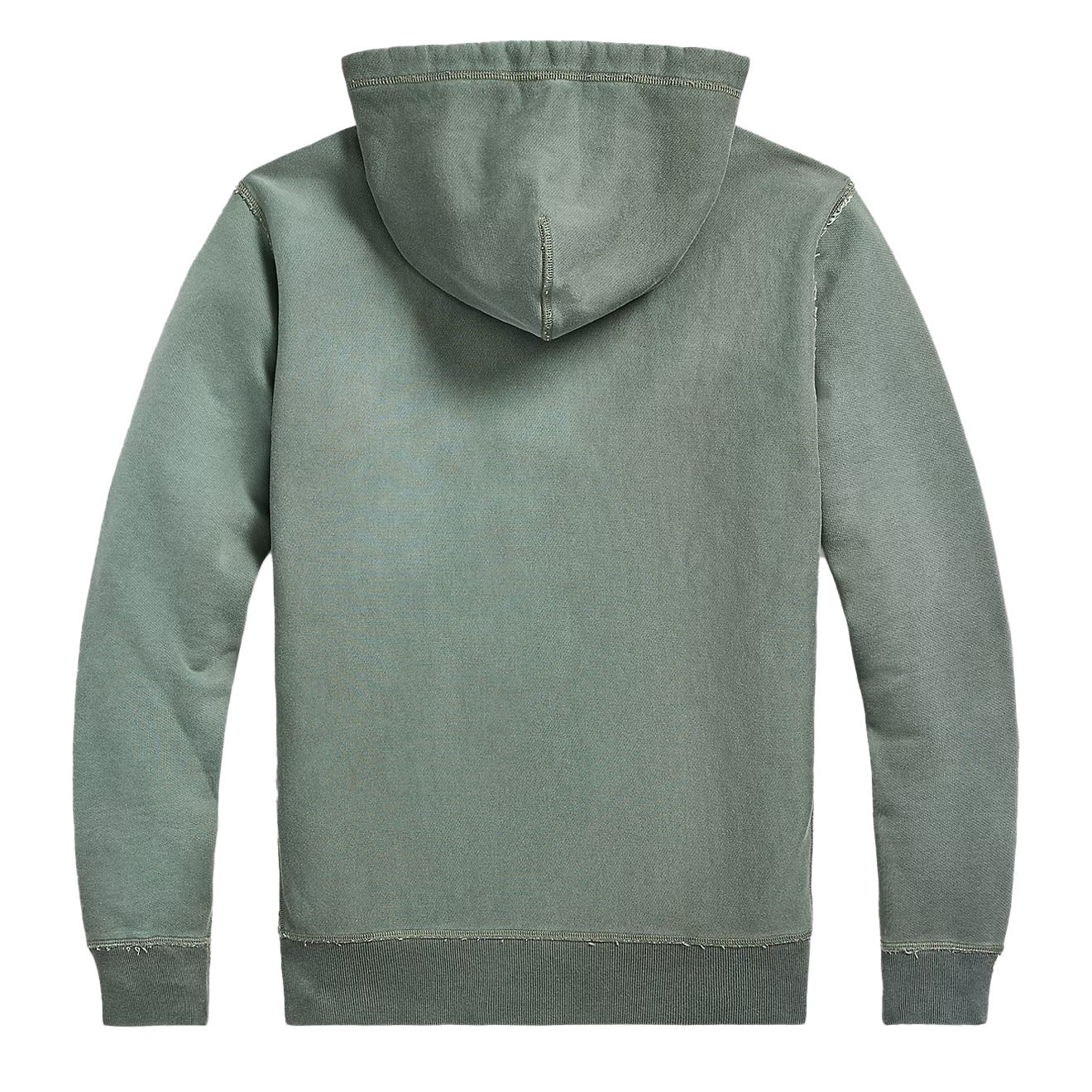 RRL by Ralph Lauren Garment-Dyed Fleece Hoodie Collegiate Green - The Sporting Lodge