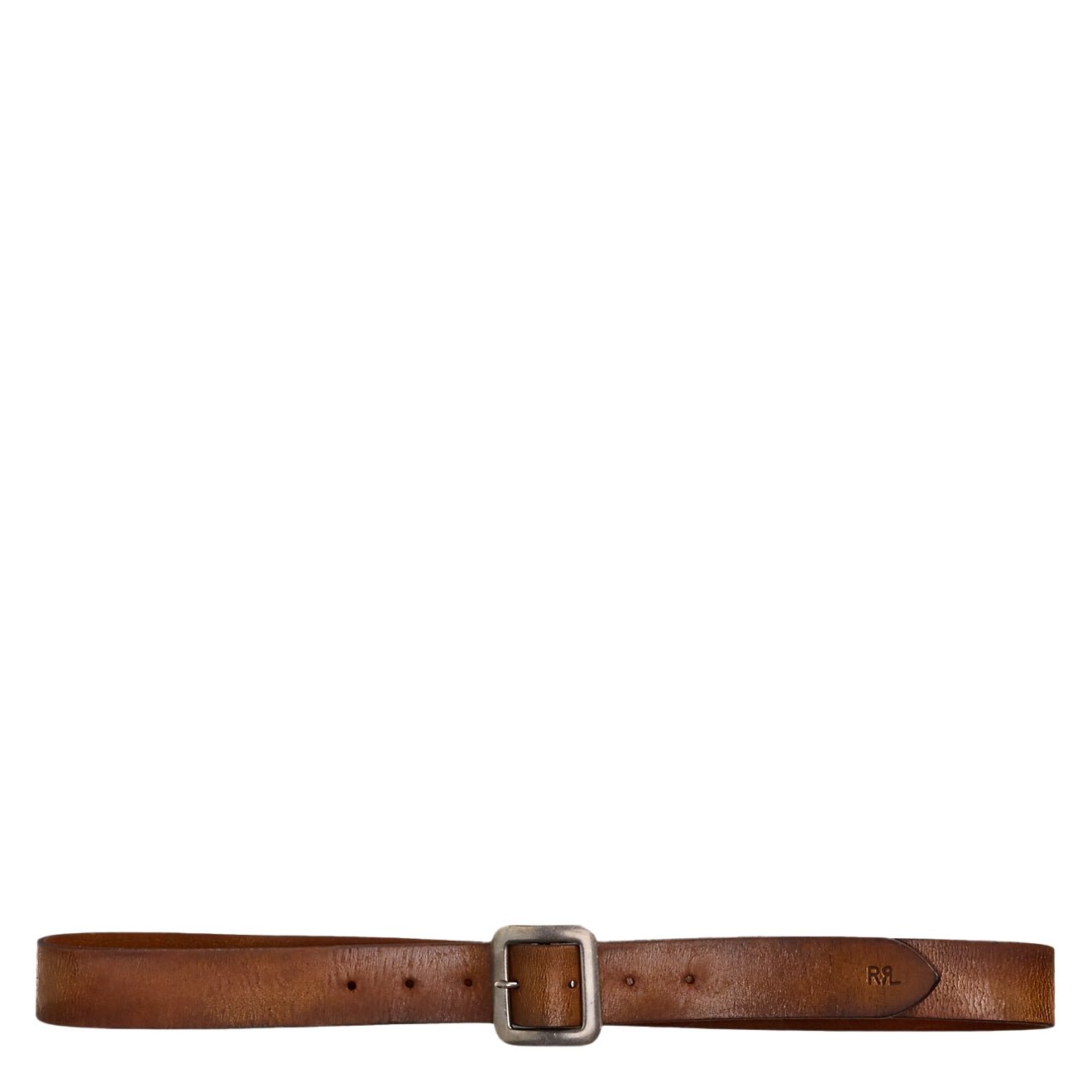 RRL by Ralph Lauren Hand - Burnished Leather Belt Mid Brown - The Sporting Lodge
