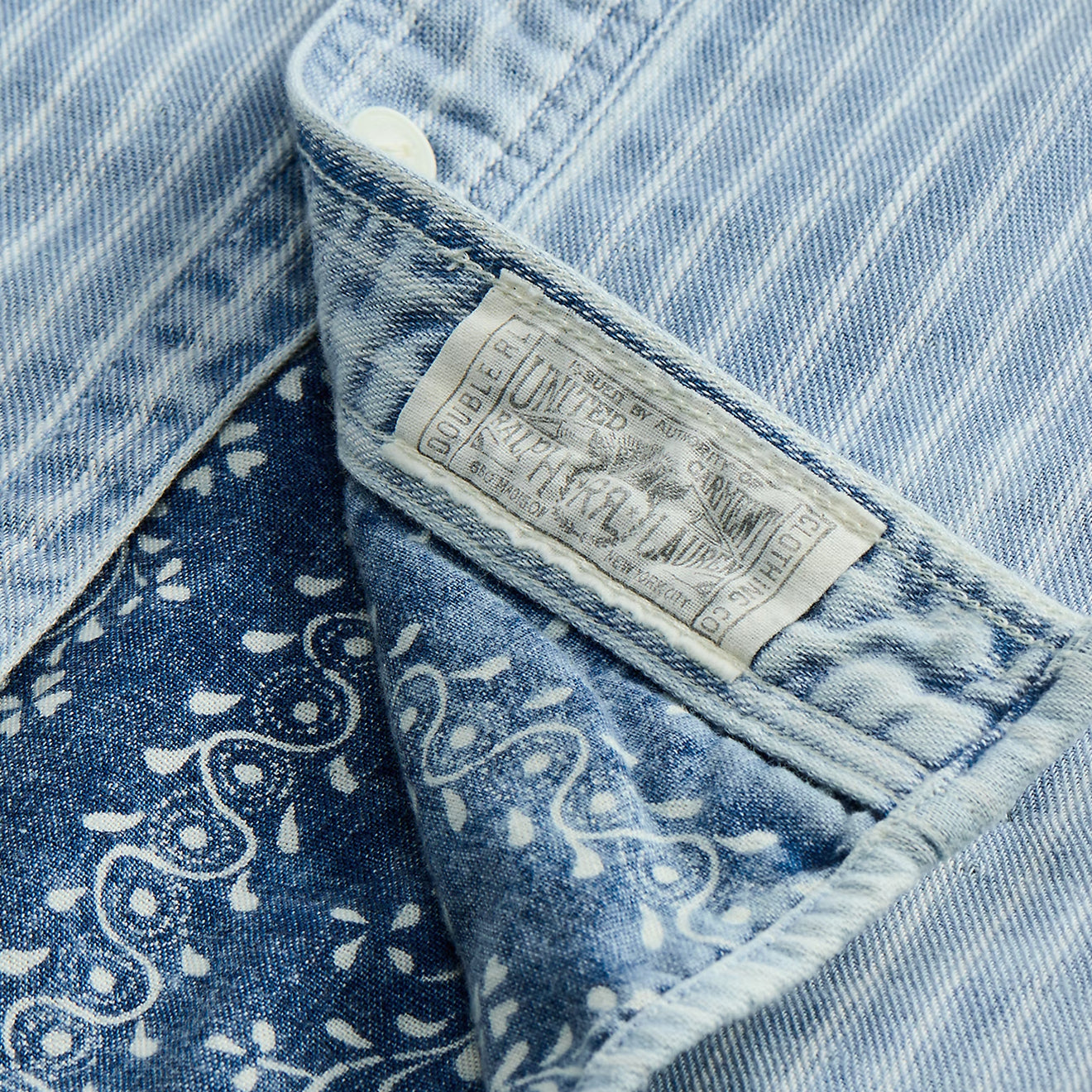 RRL by Ralph Lauren Indigo Striped Double-Faced Workshirt Indigo Stripe - The Sporting Lodge