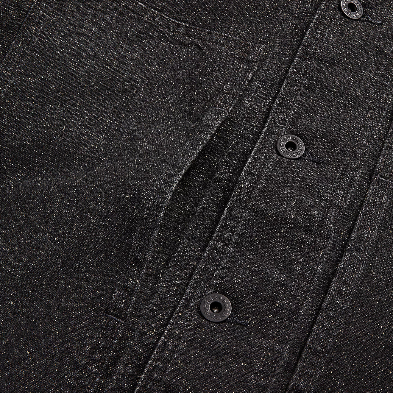 RRL by Ralph Lauren Jaspe Denim Shirt Jacket Black - The Sporting Lodge