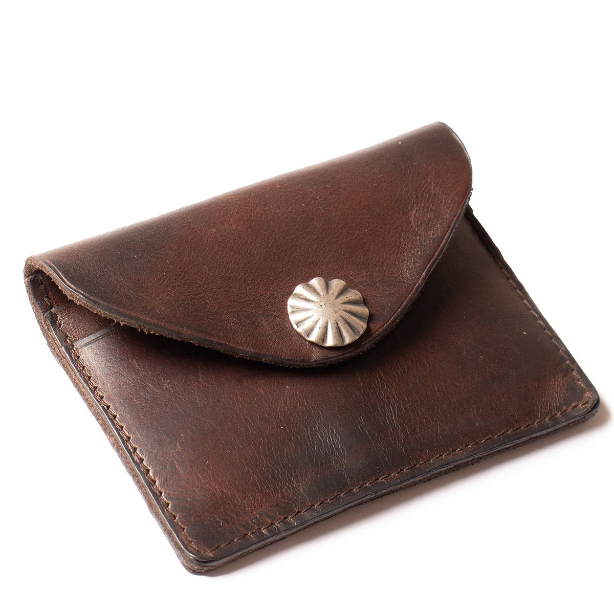 RRL by Ralph Lauren Leather Card Case Dark Brown - The Sporting Lodge